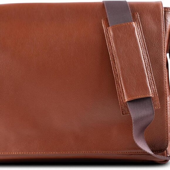 Satchel Bag Crossbody Messenger Bag for Men & Women Brown - Picture 1 of 8